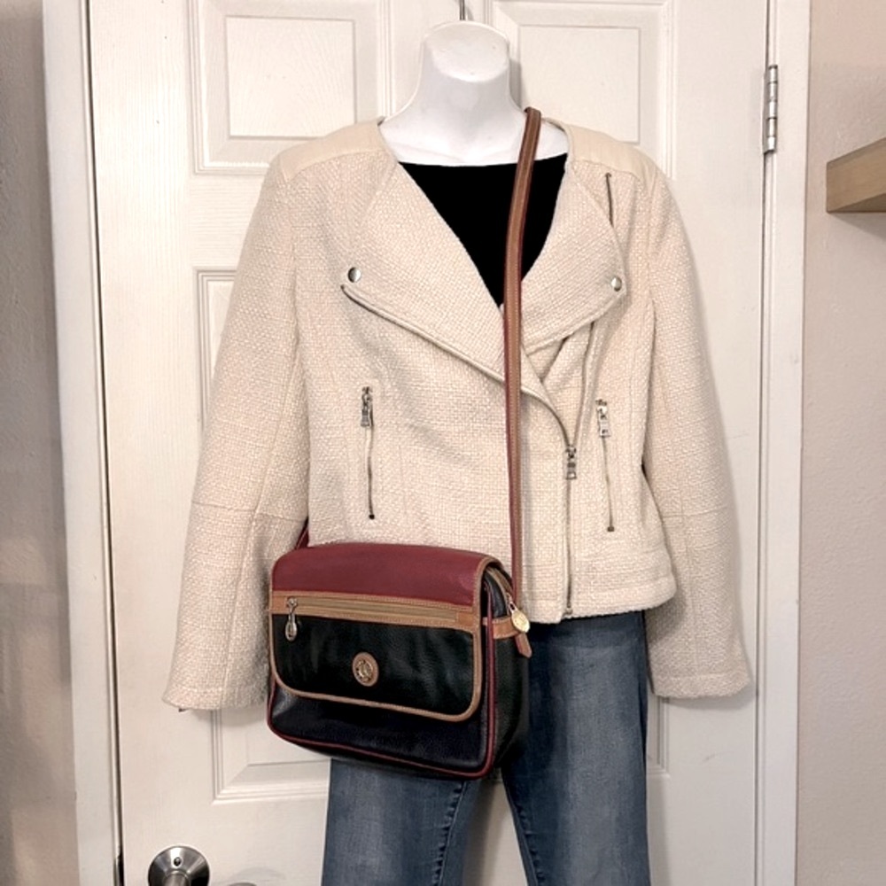 La Tour Eiffel Vintage Color Block Crossbody Bag Purse